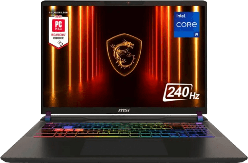 Gaming Laptop MSI Vector 16 HX AI 400 16" 240Hz QHD+ Intel Ultra 9-275HX RTX 5080 16GB RAM  1TB SSD - Cosmo Gray